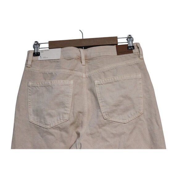 NWT American Eagle Jeans Size 8 / 29 High Rise Mom Straight Beige Denim Preppy - Picture 9 of 15